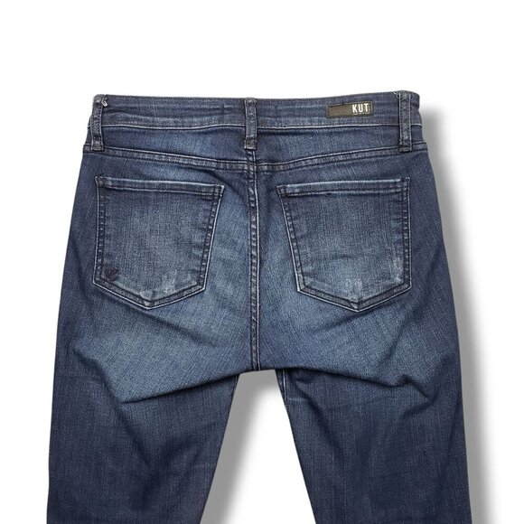 Kut from the Kloth Donna Ankle Skinny Jeans Womens 2 Distressed Released Hem - Picture 5 of 10
